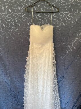 Maniju Juniors Size Larg Ivory Strapless Tulle Gown. Bridal Prom  NWT